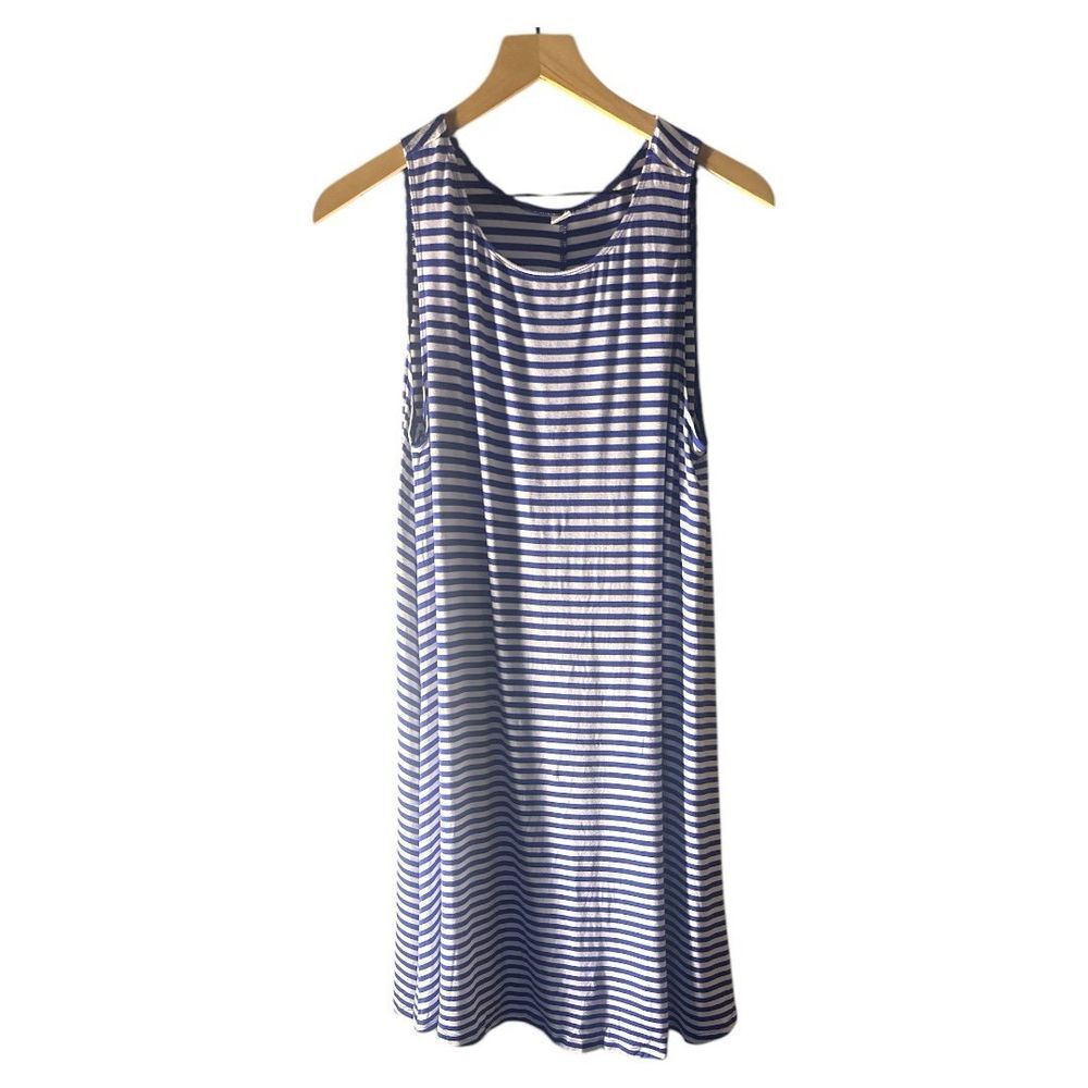 Old Navy Striped Tank‎ Dress Sleeveless Casual Comfy Blue White XL
